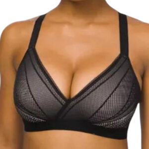 Lululemon Awake to Lace Bra 34D Black Mesh Racerback High Support